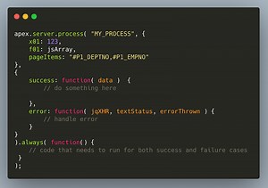 Video: Using apex.server.process for AJAX calls in APEX