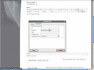 Drupal - Insert Table