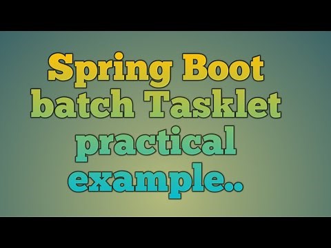 108.Spring Boot batch tasklet example