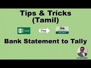 IMPORT BANK STATEMENT TO TALLY