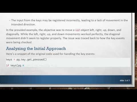 How to Handle Key Events for Diagonal Movement in Pygame Efficiently