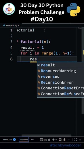 Day 10 : How To Solve Factorial numbers Problem | 30 Days of Code