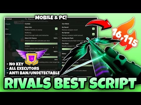 Rivals Script NO KEY - Silent Aim, Anti Ban, Easy Rank, WallBang, No Recoil, Fast Fire & More 2026!