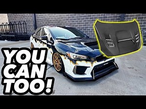 15-21 WRX/STI Carbon Fiber Hood Install from Extreme Online Store (Seibon Alternative)