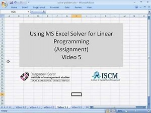 Assignment Model with Excel Solver