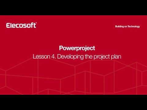 Powerproject Tutorial Lesson 4 - Developing the project plan