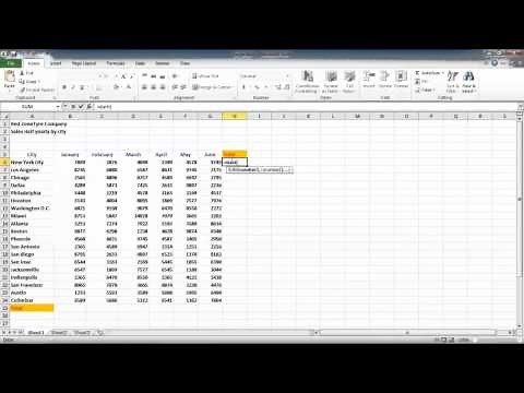 How to using Sum and AutoSum in Excel 2010
