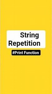 string repetition (print function) #python #coding #challenge