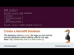 Create MariaDB Database and User