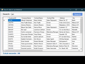 C# Tutorial - Search data in database | FoxLearn