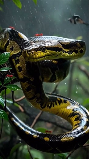 Heavy Rain Python in the Forest #rain #nature #relaxing #python #shorts