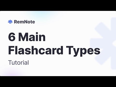 The 6 Main Flashcard Types In RemNote - Spaced Repetition