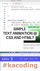 2.5K views · 18 reactions | simple text animation at css | Kacoding Reels | Facebook