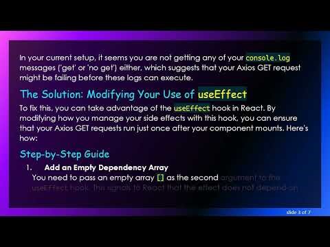 Why Your Axios GET Requests Fail in React: Troubleshooting Tips