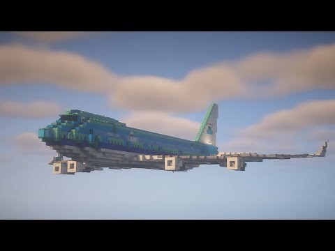 Minecraft: How to build an Aircraft in Minecraft (Boeing 747) Minecraft Aircraft Tutorial