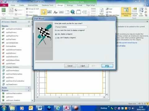 Create a chart in Access 2010