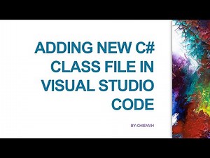 Adding new C# class file in Visual Studio Code