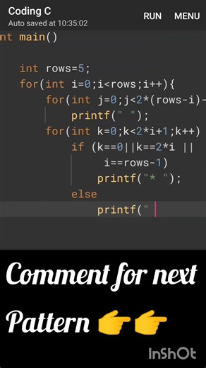 Hollow Triangle Pattern | Pattern Printing-27 | #shorts #coding #programming #viral