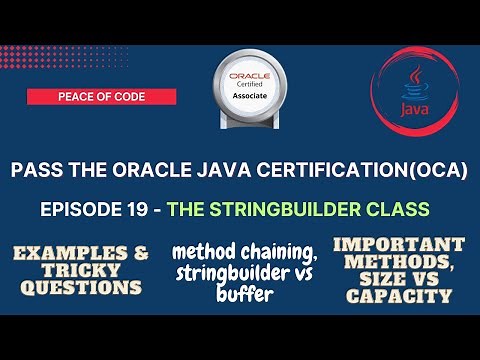 Java Certification-OCA| The StringBuilder Class - methods, chaining, StringBuilder Vs StringBuffer