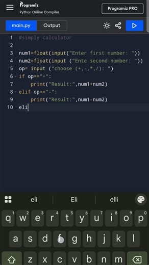Simple Calculator in Python | Beginner Friendly Code 🔥#coding #python #learnpython