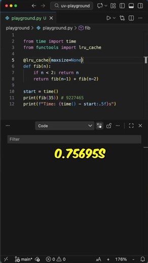 LRU cache boosts your Python performance #programming #python #coding