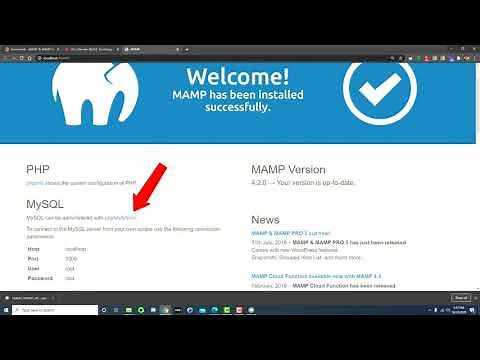 Easy MySQL on Win10 w/ phpMyAdmin and MAMP