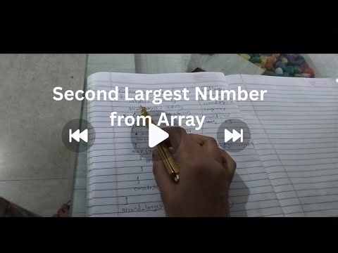 Second Largest Number in Array in Javascript | Explain On paper with pen + Code Explanation
