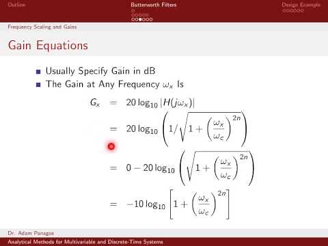 Butterworth Filter - 03 - Frequency Scaling