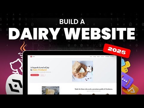 Build Farm Dairy Website Using HTML, CSS & JavaScript | Premium Dairy Products Frontend Project 2025