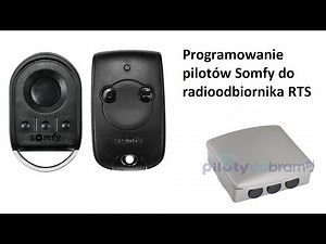 Wgrywanie pilotów Somfy Keygo oraz Keytis do radioodbiornika RTS Pro 1841022