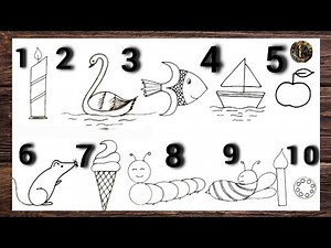 How to draw with numbers step by step/how to draw using numbers