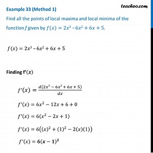 Example 21 - Find all points of local maxima, minima - NCERT