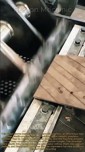 INSANE Plastic Recycling Machine in Action Shredder & Granulator Process