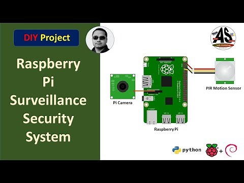Raspberry Pi 4 surveillance security system with PIR motion sensor and pi camera