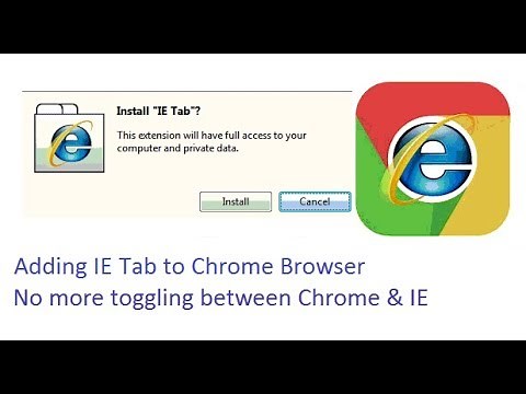 Adding IE Tab for chrome