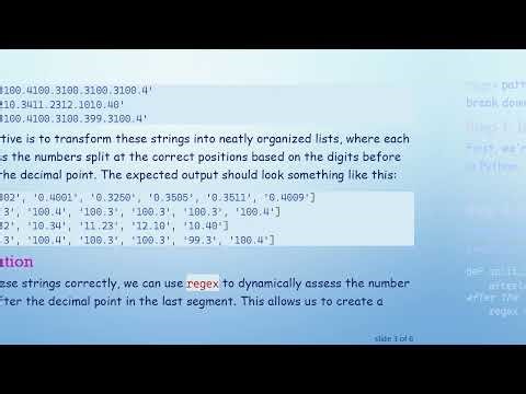How to Use Regex to Split Number Strings in Python