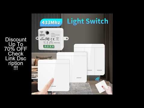 Wireless ON OFF Switch RF433 Module Remote Control Light Switch 1/2/3 Gang Wall Switch for Light Bul
