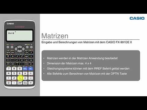 FX-991DE X - Matrizen