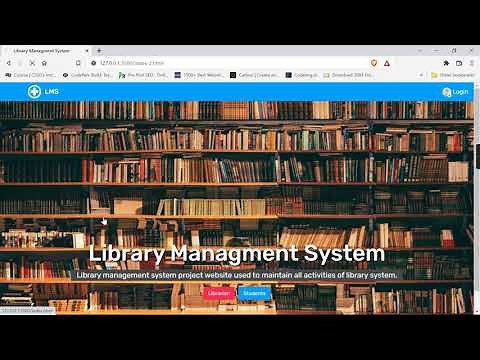 Library management system frontend website design