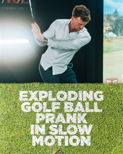 7.4K views · 84 reactions | What's better than the exploding golf ball prank..? The exploding golf ball prank in slow motion!  | NHL | Facebook