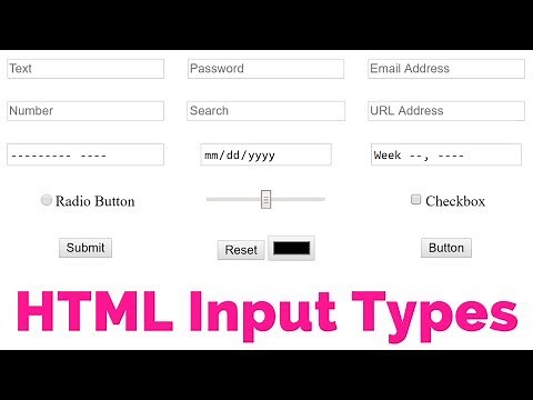 Mastering HTML Forms: A Comprehensive Guide to 18 Input Types