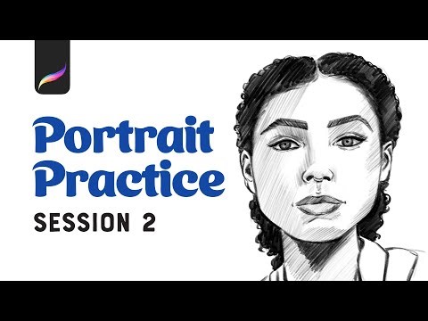 How I'm Learning to Draw Faces in Procreate (Pencil Sketch Process)