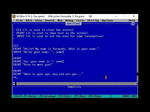 QBASIC Tutorials - LESSON 1