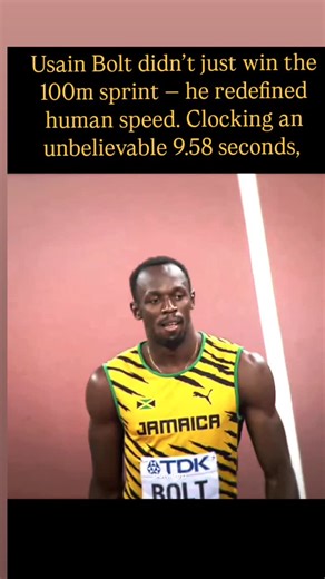 SportsXScience on Instagram: "🔥 “9.58 Seconds That Broke Human Limits” ⚡ Usain Bolt – The Fastest Man Ever In 2009 at Berlin, Usain Bolt didn’t just win the 100m sprint — he redefined human speed. Clocking an unbelievable 9.58 seconds, Bolt turned the track into history. No wind tricks. No shortcuts. Just pure power, perfect technique, and fearless confidence. Bolt reached a top speed of ~44.7 km/h, faster than most vehicles inside a city. What made it unreal? He slowed down at the end, yet sti