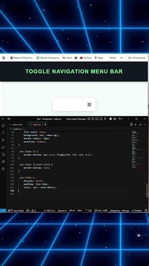 Magic Navigation Menu 🔥 | HTML CSS Animation #coding #animatedbutton #navigationmenu