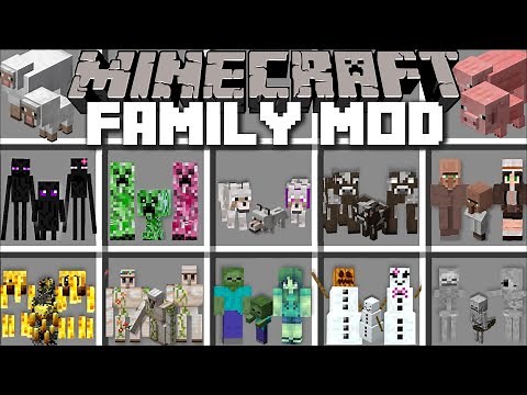 Minecraft TAME AND BREED FAMILY BABY MOBS MOD / DANGEROUS CREEPER AND ZOMBIE ! Minecraft Mods
