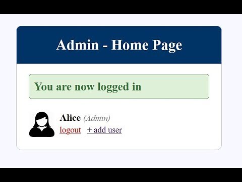 Admin and User login system PHP and MySQL database