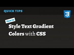 How to add a Text Gradient Color with CSS