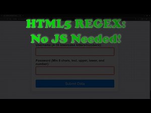 Stop Writing JavaScript! HTML5 REGEX Form Validation is a Game Changer