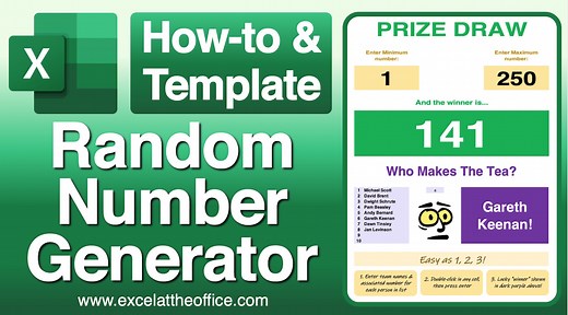 Excel Random Number Generator: RANDBETWEEN Function - Excel at the Office